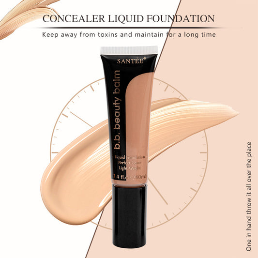 Long-Lasting Concealer Foundation Moisturizing Natural Color Powder Foundation