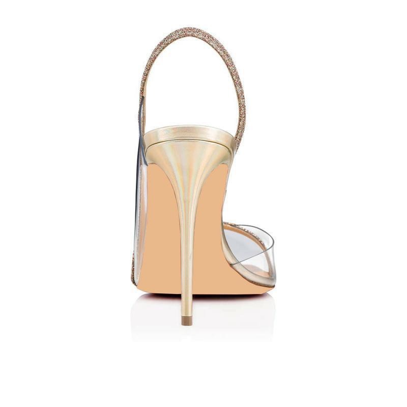 Fashion Sandals Gold Hollow Out Thin Heel Sandals For Women