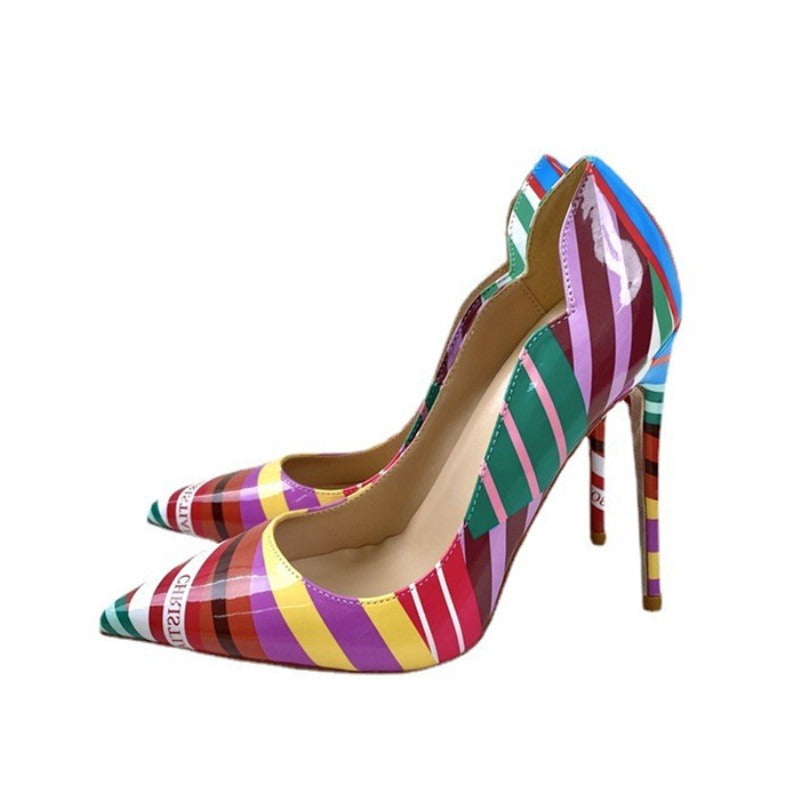 sexy women's zebra high heels