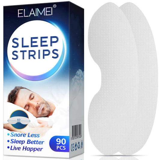 ELAIMEI Anti Snoring Sleep Strips Disposable Gentle Mouth Tape for Better Nose Breathing Reduce Mouth Dryness Sore Throat