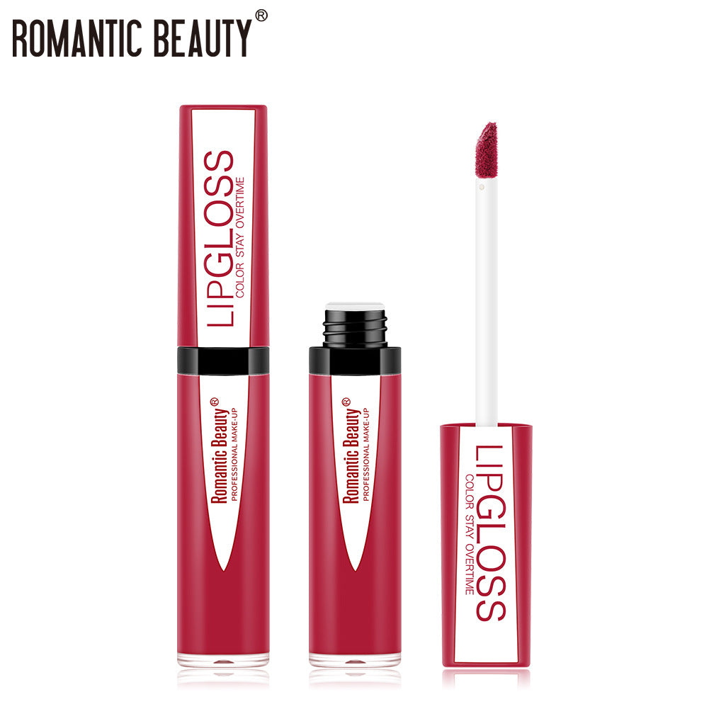Romantic Beauty Waterproof Non-Stick Lip Glaze Portable Matte Texture Lip Gloss