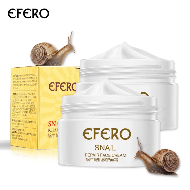 EFERO Anti Aging Snail Essence Face Cream Whitening Snail Cream Serum Moist Nourishing Lifting Face Skin Care anti wrinkle Cream - TRIPLE AAA Fashion Collection