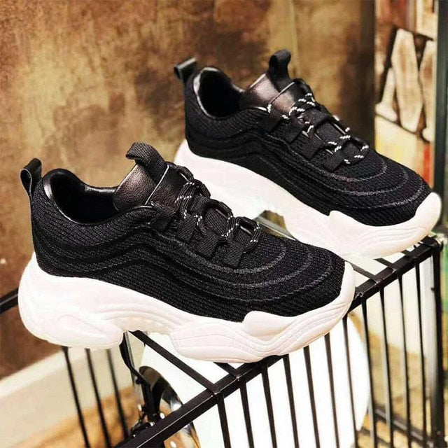 Women Sneakers Autumn  air Mesh Tenis Fashion Casual Shoes Woman Comfortable Breathable Flats Female Platform Chaussure Femme - TRIPLE AAA Fashion Collection