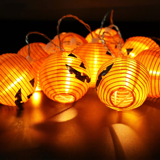 1.2M Halloween String Lights Pumpkin LED Light 10Heads Halloween Party Lights Warm White Halloween Home Decoration - TRIPLE AAA Fashion Collection