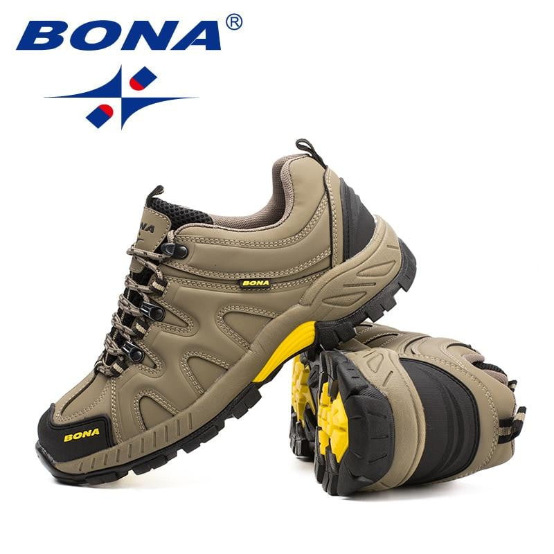 BONA Classics Style Men Hiking Shoes Lace Up Men Sport Shoes Outdoor Jogging Trekking Sneakers - TRIPLE AAA Fashion Collection