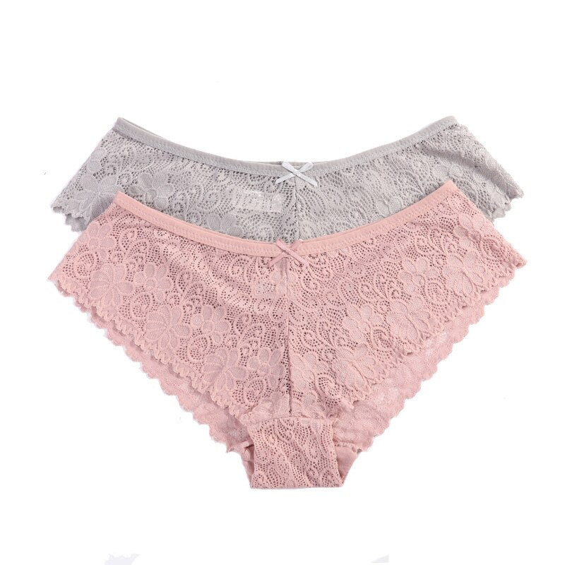3 Pcs Panties for Woman Underwear Sexy Lace Breathable Soft Lingerie Female Briefs Panty Sexy Transparent Women's Underpants