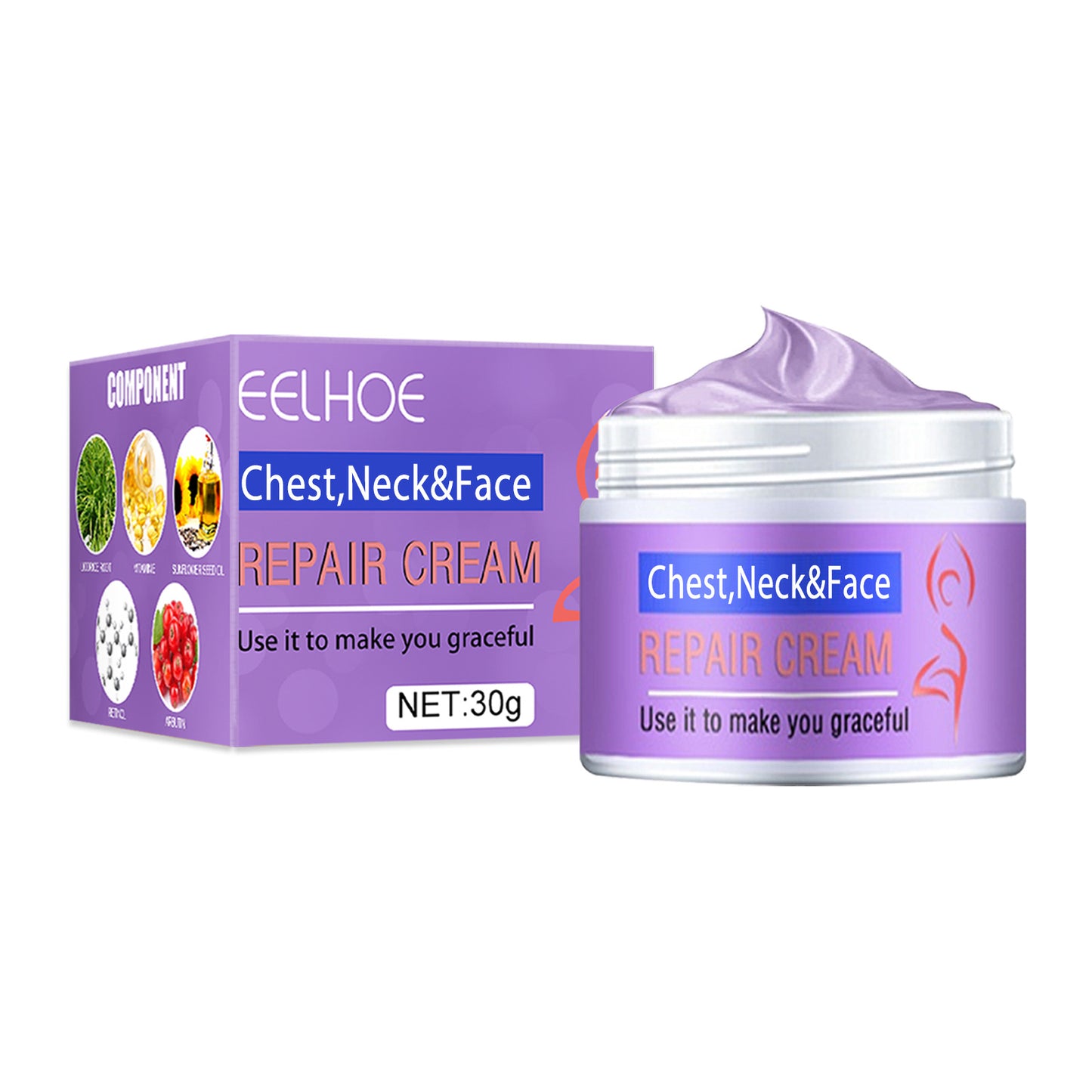 EELHOE Fade Neck Lines Lift Tighten Beautiful Neck Cream Firm And Brighten Skin Moisturizing Shape Swan Neck Skin Care Products