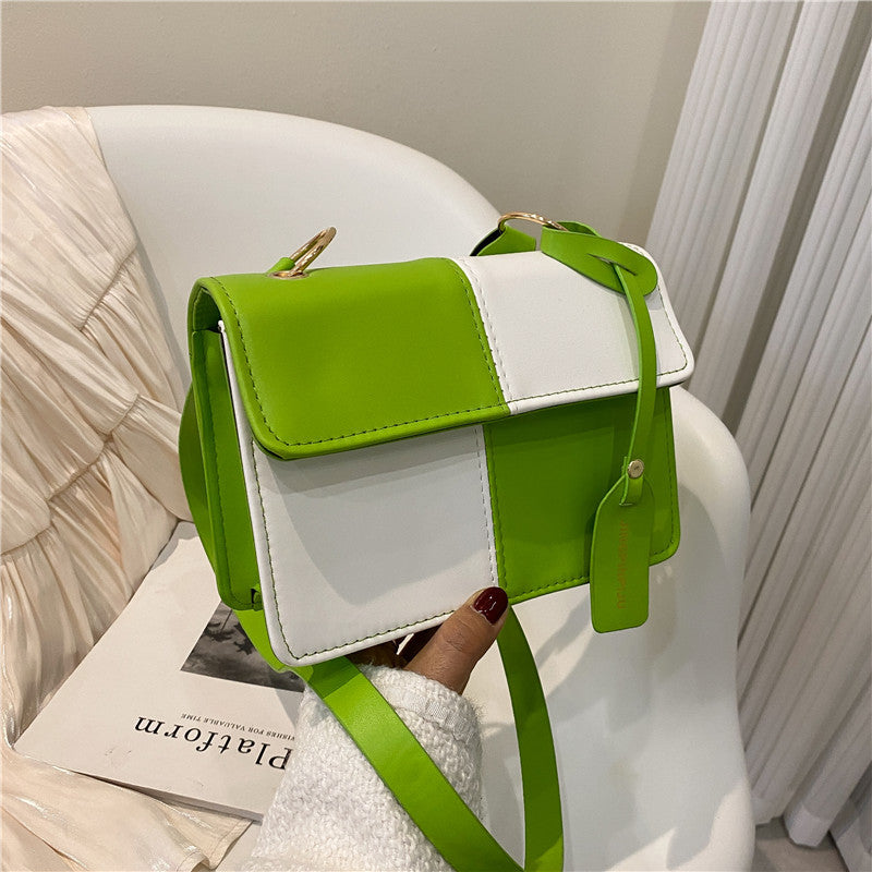 Texture Casual Messenger Commuter Bag Women Summer New Simple Hand Carrying Plaid Square Shoulder Bag Small Bag