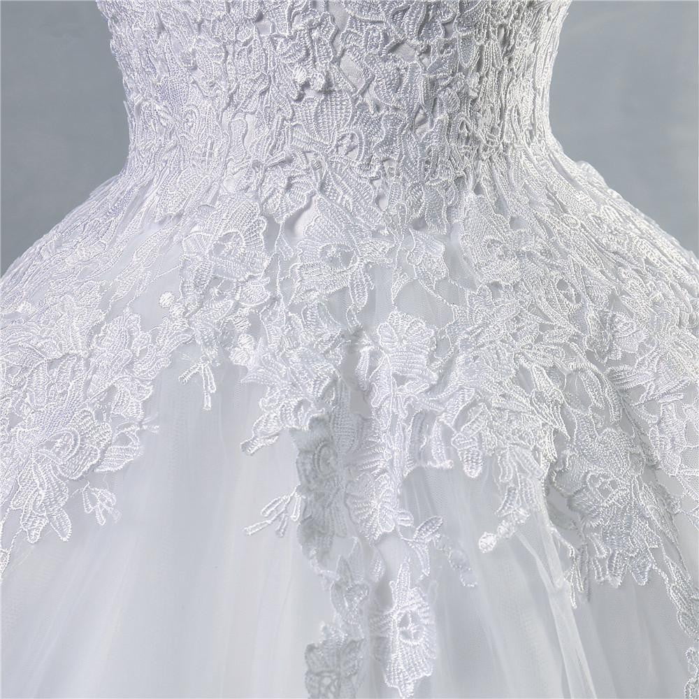 lace White Ivory A-Line Wedding Dresses for bride Dress gown Vintage plus size - TRIPLE AAA Fashion Collection
