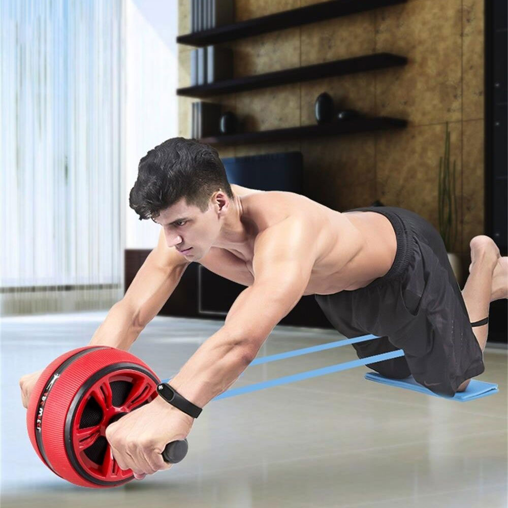 Silent TPR Abdominal Wheel Roller Trainer Fitness Equipment Gym Home Exercise Body Building Ab roller Belly Core Trainer - TRIPLE AAA Fashion Collection