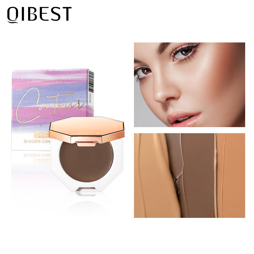 QIBEST Contour Cream Shadow Nose Shadow Modification Face Contour Repair Cream Silhouette Concealer Foundation