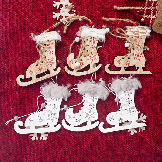 Merry Christmas Ornaments Christmas 3pc/set Skate Shoes Christmas Decorations for Tree Toy Xmas Decor Swiateczne New Year 2020 - TRIPLE AAA Fashion Collection