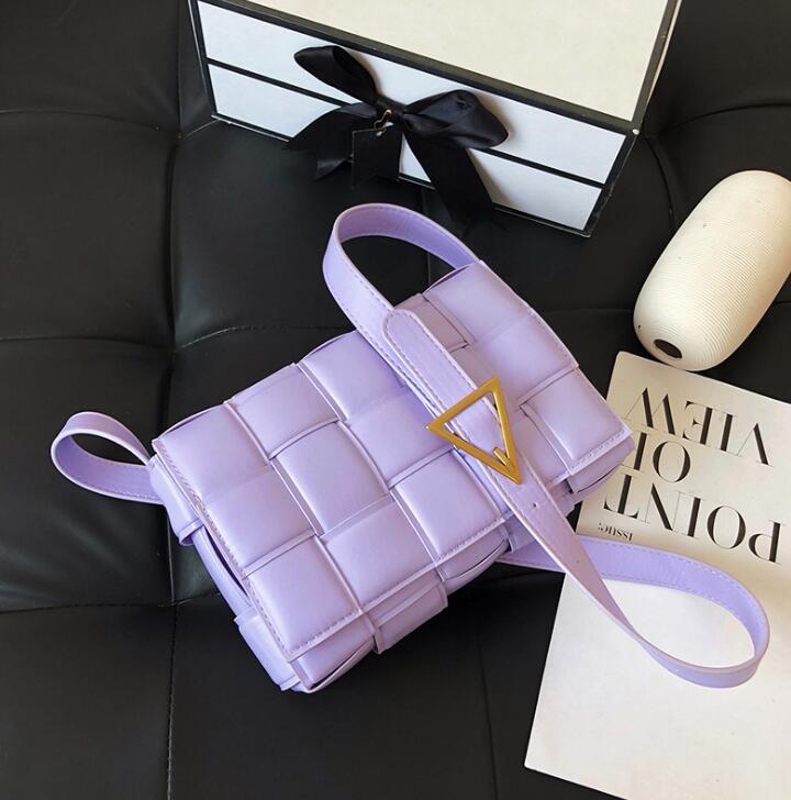 Luxury Handbags Women Bags Designer Knit PU Leather Shoulder Fashion Female Messenger Woven Checked Pursesz - TRIPLE AAA Fashion Collection