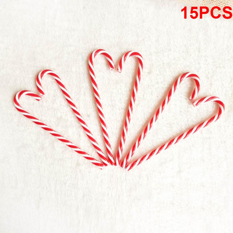 12Pcs Plastic Candy Cane Ornaments Christmas Tree Hanging Decorations For Festival Party Xmas - TRIPLE AAA Fashion Collection