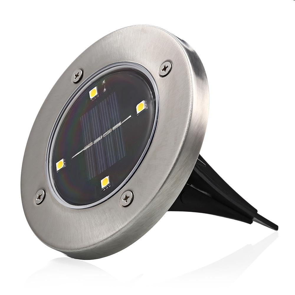 4PCS 4 LEDs Solar Powered IP65 Waterproof Ground Lamp for Outdoor Fence Garden - TRIPLE AAA Fashion Collection