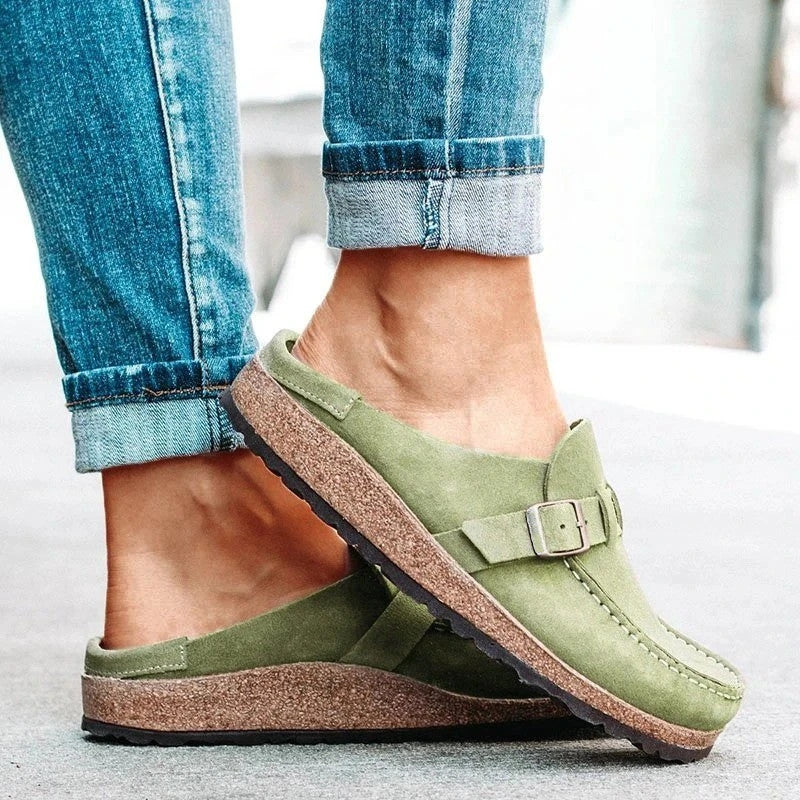 Women summer slippers spring sandals fashion solid buckle women flats shoes casual beach ladies plus size summer sandals - TRIPLE AAA Fashion Collection