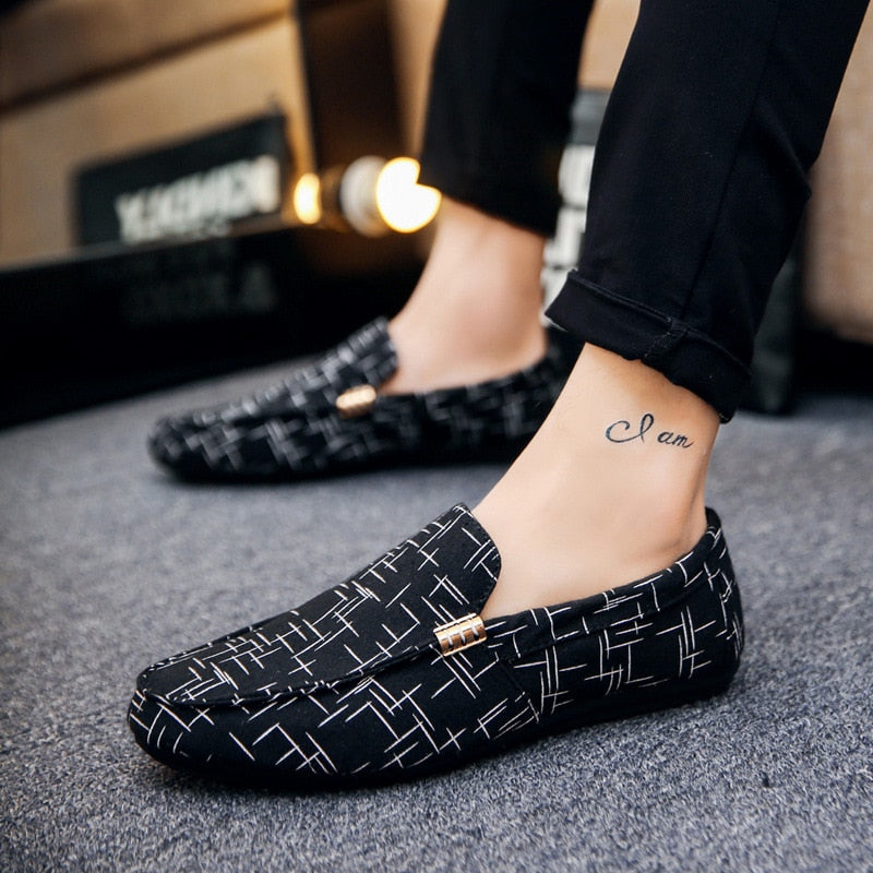 Men Loafers Men Shoes Casual Shoes Spring Summer Light Canvas Youth Shoes - TRIPLE AAA Fashion Collection