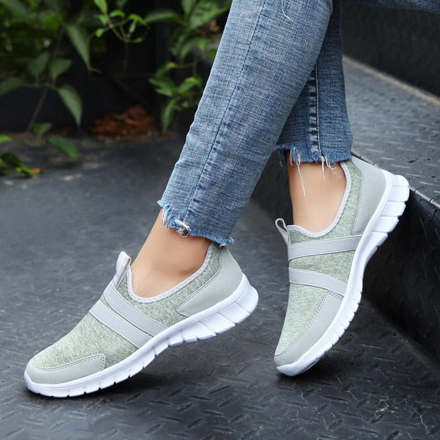 Sneakers Women Breathable Mesh Shoes Woman Ballet Slip On Flats Loafers Ladies Shoes Creepers tenis feminino - TRIPLE AAA Fashion Collection