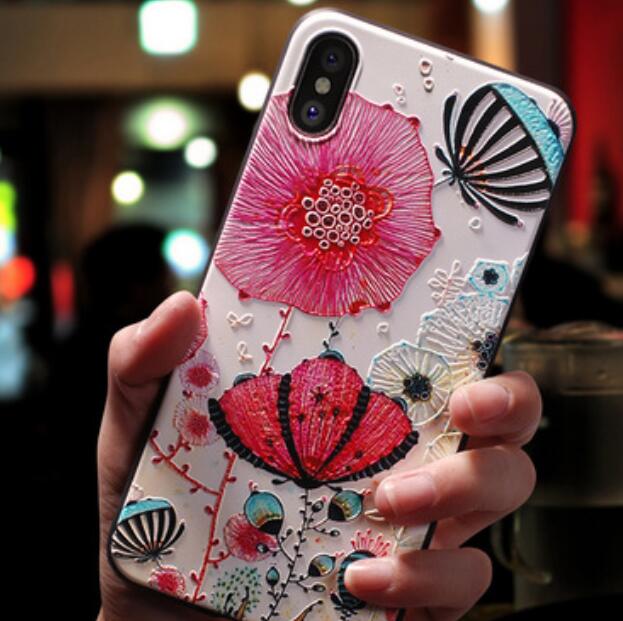 For iphone 6 7 8 6s Case For iphone X XS XR 7 8 6 Plus Case For iphone xs max 5 5s se Case Cover Rose Flowers Black Phone Case