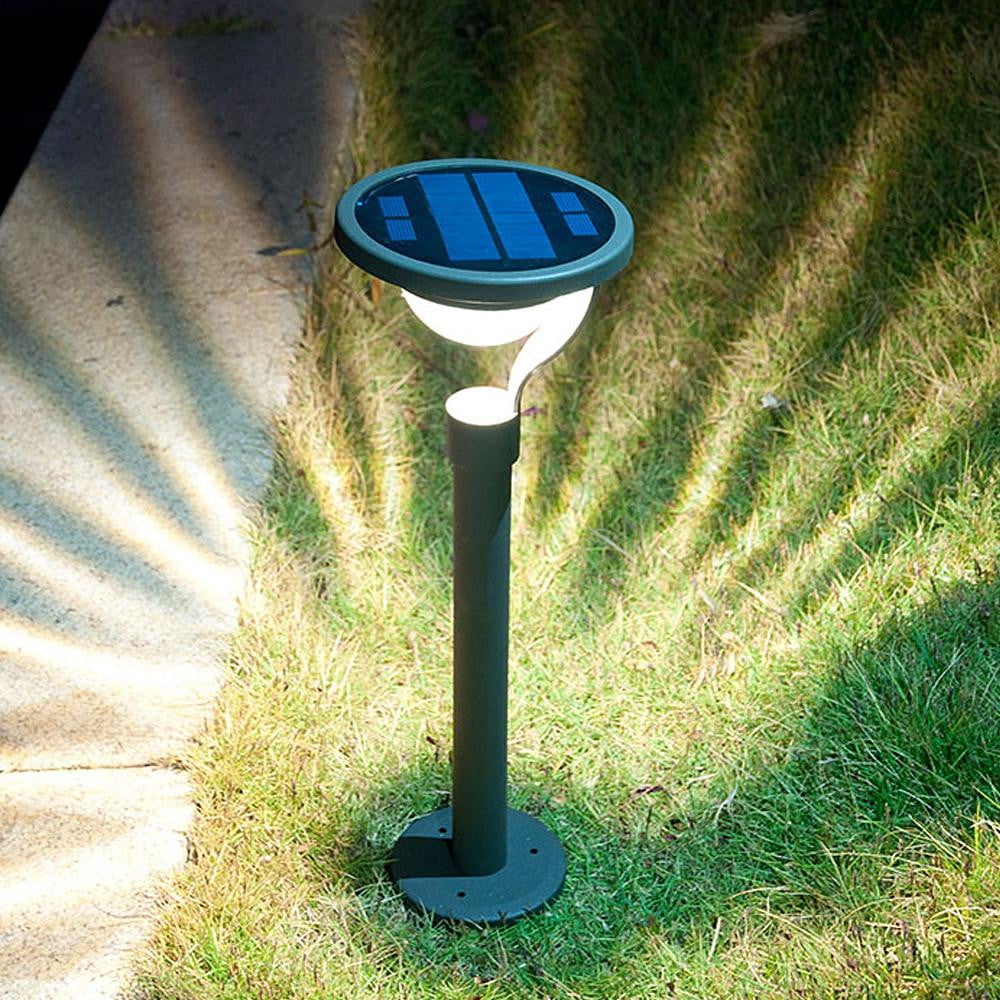 2PCS Warm White Stainless Steel Solar Lawn Light for Garden Landscape Lighting Pathway Stairway - TRIPLE AAA Fashion Collection
