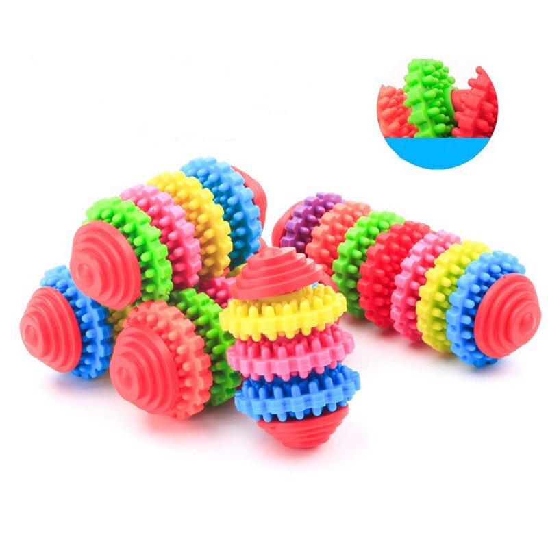Durable Rubber Pet Dog Puppy Cat Dental Teething Healthy Teeth Clean Gums Chew Play Toy Tool Random Color - TRIPLE AAA Fashion Collection