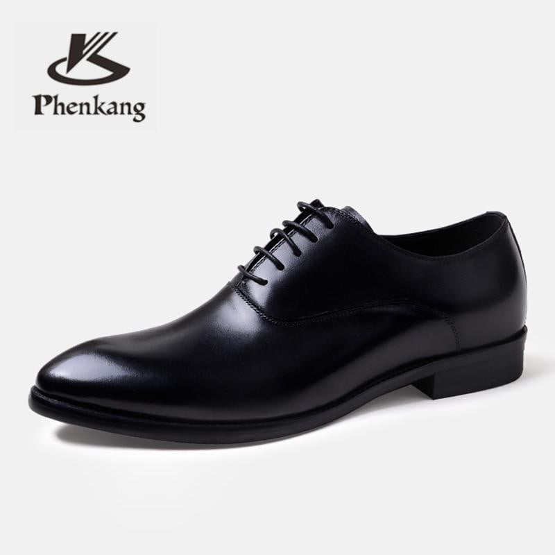 Formal Shoes Genuine Leather Oxford Shoes Wedding Shoes Laces Leather Brogues - TRIPLE AAA Fashion Collection