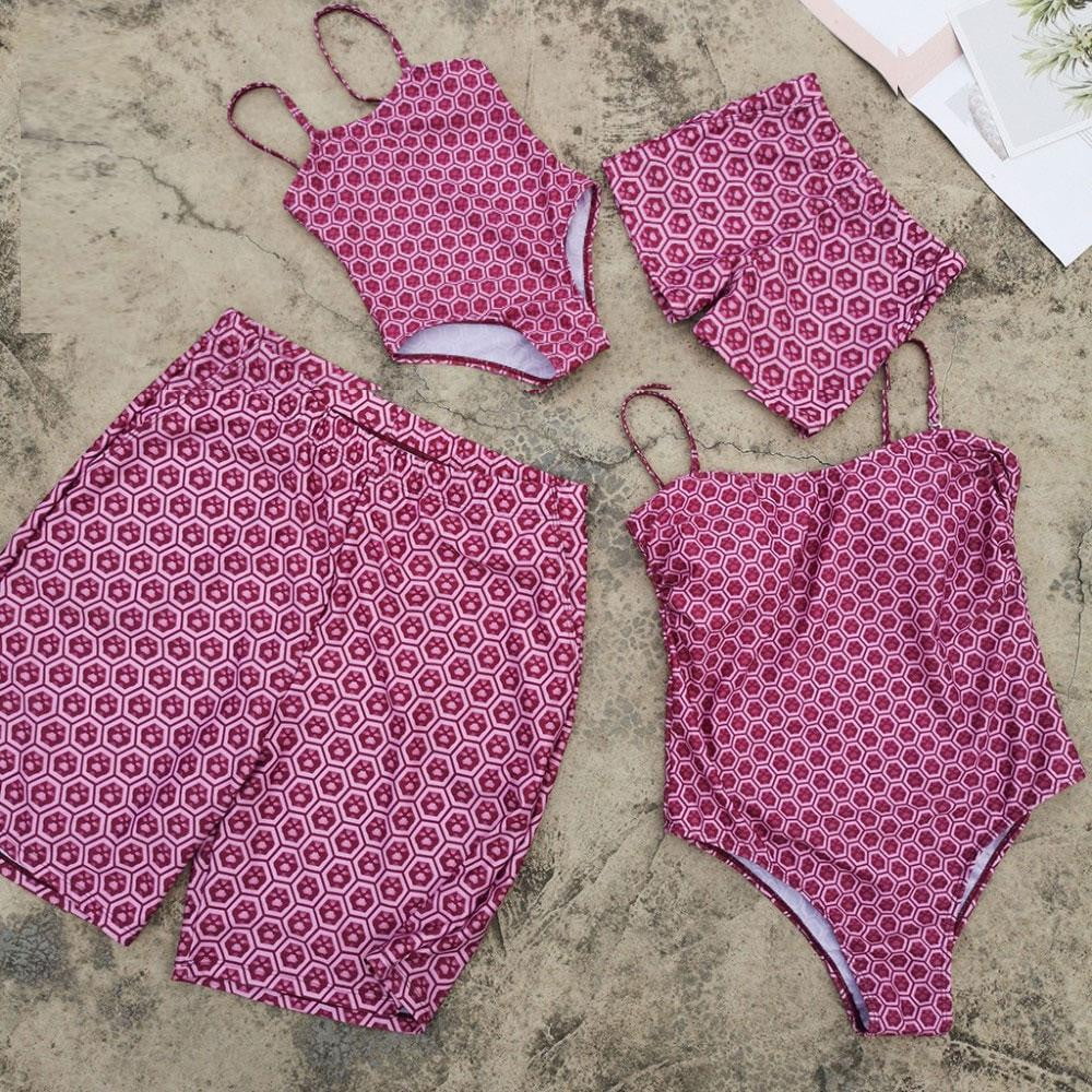 Family Swimwear Beach Match Swimsuit Mom And Daughter One-piece Swimsuit - TRIPLE AAA Fashion Collection