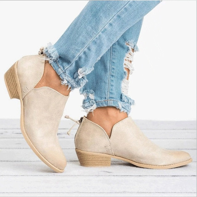 Women Winter Boots Slip On Women Causal Ankle Boots Platform Shoes - TRIPLE AAA Fashion Collection