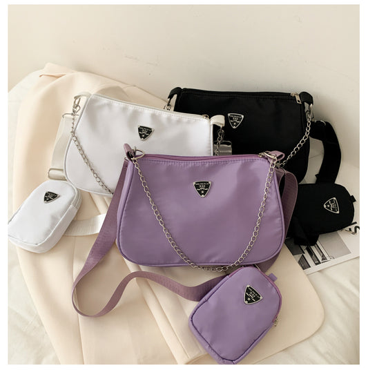New Simple Small Shoulder Bag Girls Mini Messenger Bag Solid Color Shoulder Bag Casual Student Bag Messenger Bag