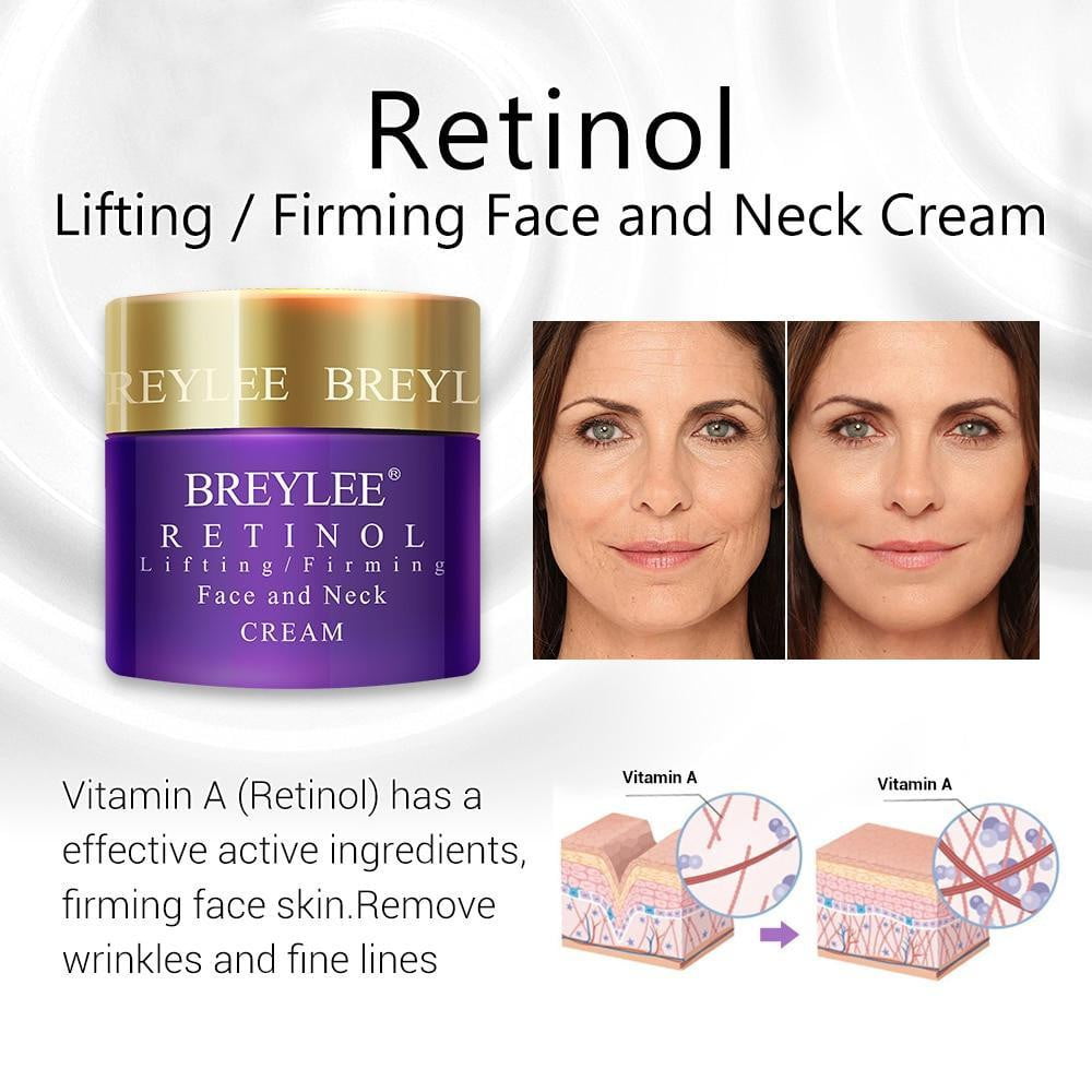 BREYLEE Face Cream Hyaluronic Acid Moisturizing DayCream Retinol Anti Wrinkle Vitamin C Whitening Skin Care Acne Treatment 40g - TRIPLE AAA Fashion Collection