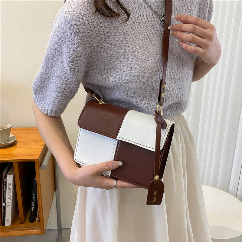Texture Casual Messenger Commuter Bag Women Summer New Simple Hand Carrying Plaid Square Shoulder Bag Small Bag