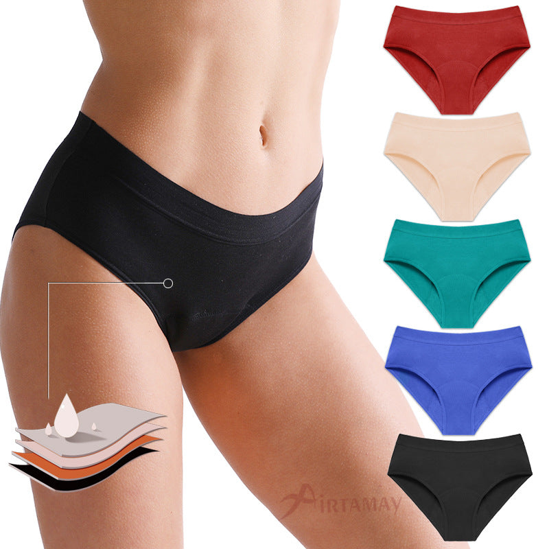 Large Size Sexy Multi-Color Four-Layer Physiological Panties With Large Absorption Capacity Breathable And Leak-Proof Physiological Pants