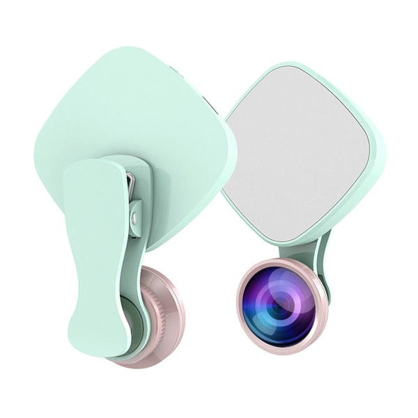 Selfie Ring Light with HD 3 in 1 Fisheye Wide Angle Macro Lens Flash Led Camera Phone Photography for iPhone Samsung Lens - TRIPLE AAA Fashion Collection