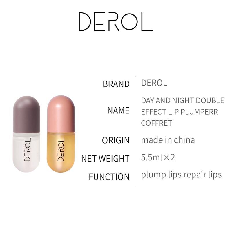 DEROL Ginger Mint Lip Plumping Liquid Plump and Increase Moisturizing and Moisturizing Lip Set Box Lip Plumping Lip Enhancer
