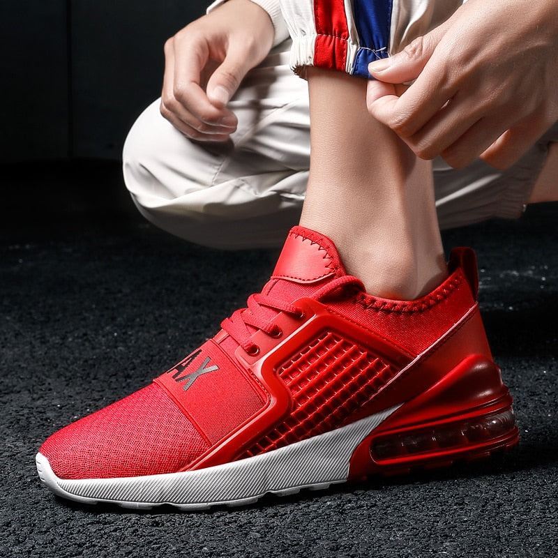 Sports Shoes Men Red Army Green Breathable Air Cushion Jogging Shoes Adult Athletic Outdoor Sneakers Men - TRIPLE AAA Fashion Collection
