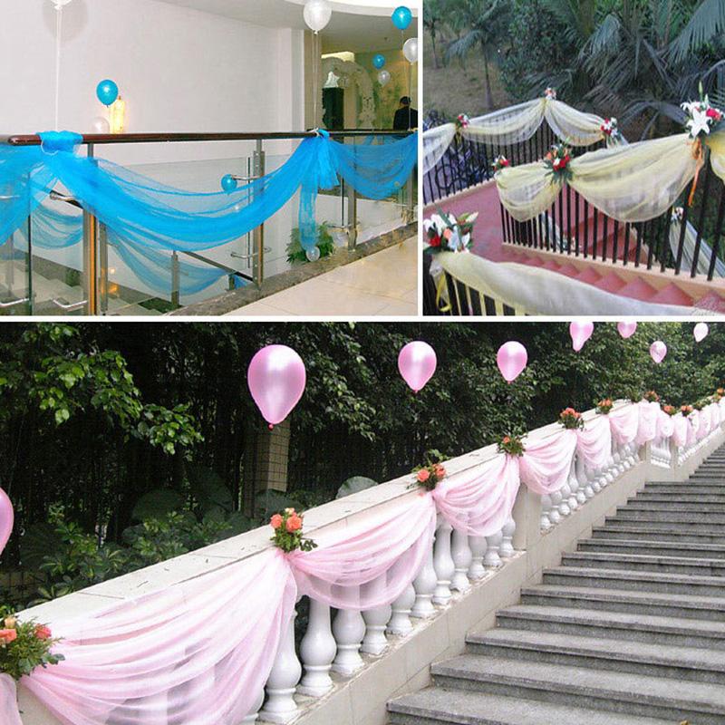 10m/lot 48cm Yarn Crystal Tulle Organza Sheer Gauze Element Baby Girls Birthday Party DIY Dress Wedding Decorative Supplies