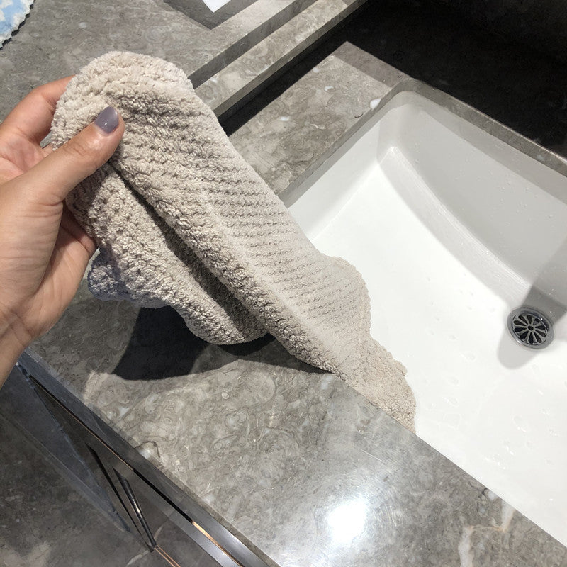 Coral Fleece Pineapple Grid Absorbent Towel Bath Towel Combination Set