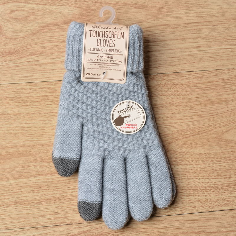 Winter Touch Screen Gloves Women Men Warm Stretch Knit Mittens Imitation Wool Full Finger Guantes Female Crochet Luvas Thicken