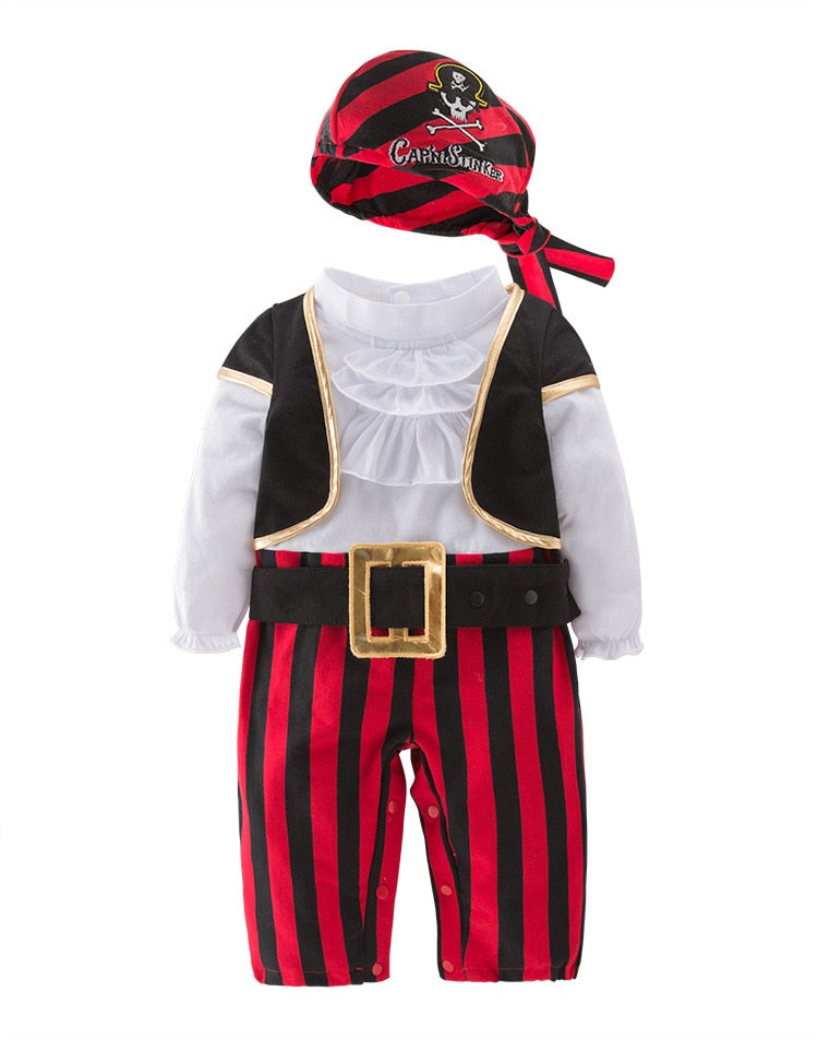 Pirate Captain Cosplay Clothes for Baby Boy Halloween Christmas Fancy Clothes Halloween Costume for Kids Children Pirate Costume - TRIPLE AAA Fashion Collection