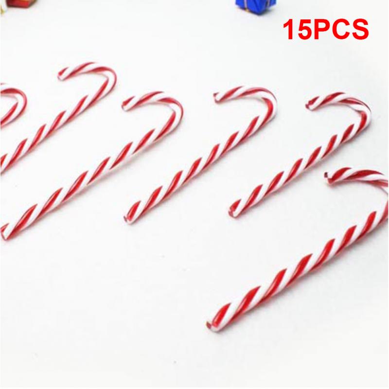 12Pcs Plastic Candy Cane Ornaments Christmas Tree Hanging Decorations For Festival Party Xmas - TRIPLE AAA Fashion Collection