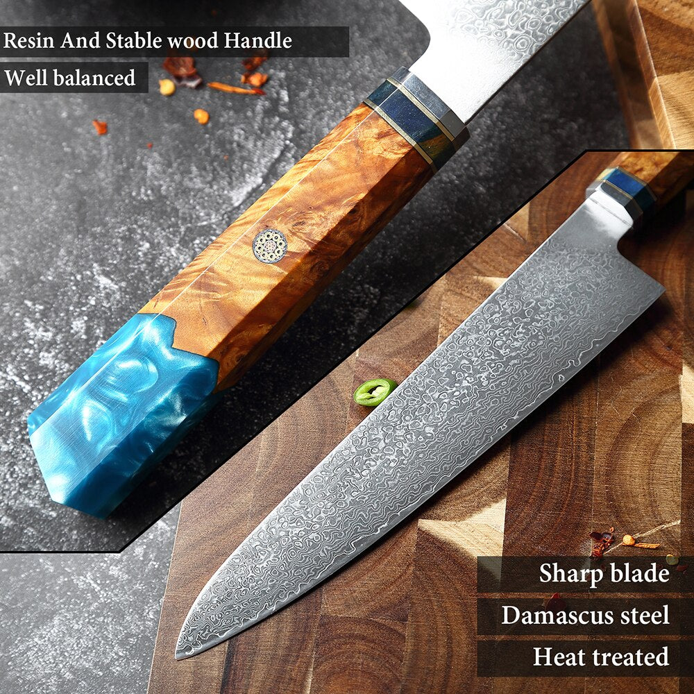 XITUO Damascus Knife Set Kitchen Knife Damascus Steel VG10 Chef Knife Santoku Knives Japanese Knife Home kitchen tools best gift - TRIPLE AAA Fashion Collection