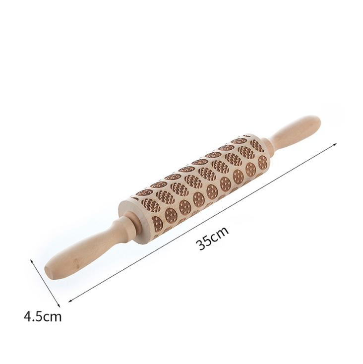 Christmas Engraved Roller Reindeer Snowflake Embossing Rolling Pin Cookies Noodle Biscuit Fondant Cake Dough walek do ciasta FB - TRIPLE AAA Fashion Collection