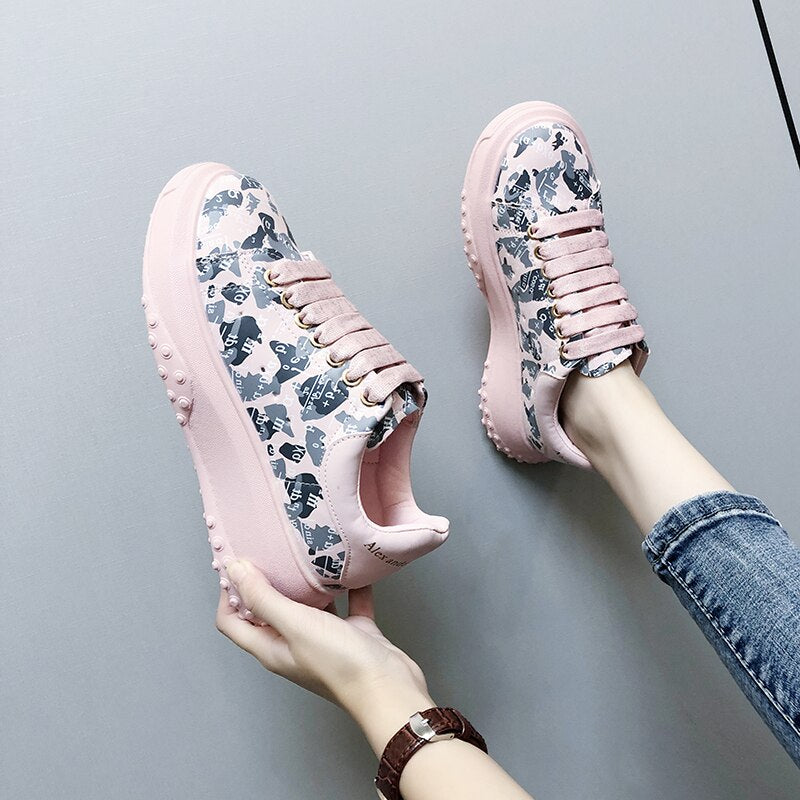 Women Sneakers Brand Design New White Shoes Woman  Trend Casual Sneakers Women Fashion Wedges Platform Vulcanized Shoes
