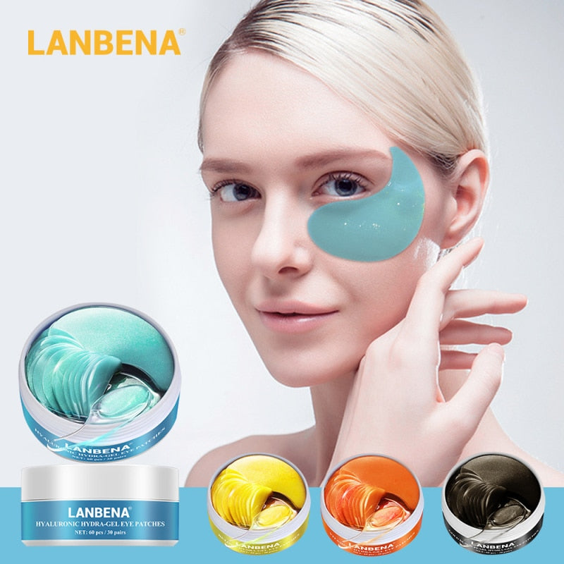 LANBENA 30pairs Retinol VC Hyaluronic Acid Moisturizing Eye Mask Gel Eye Patches Reduce Dark Circles Puffiness Anti Aging - TRIPLE AAA Fashion Collection