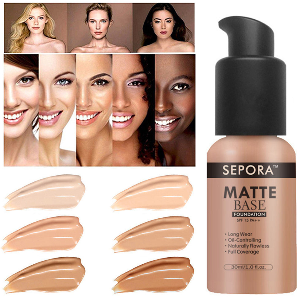 30ml Face Matte Liquid Foundation Base Makeup Oil Control Concealer