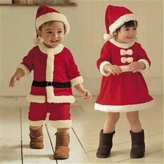 Children Christmas Clothing Set 12M-3Y Baby Boys Girls Christmas Suit and Dress Santa Claus Costumes Newborn Enfant Clothes