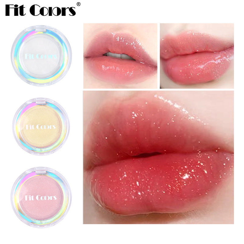 Fit Colors 3-Color Fresh Jelly Lip Mask Lip Mask Transparent Fine Flash Temperature-Controlled Discoloration Moisturizing Lip Jelly Lip Gloss