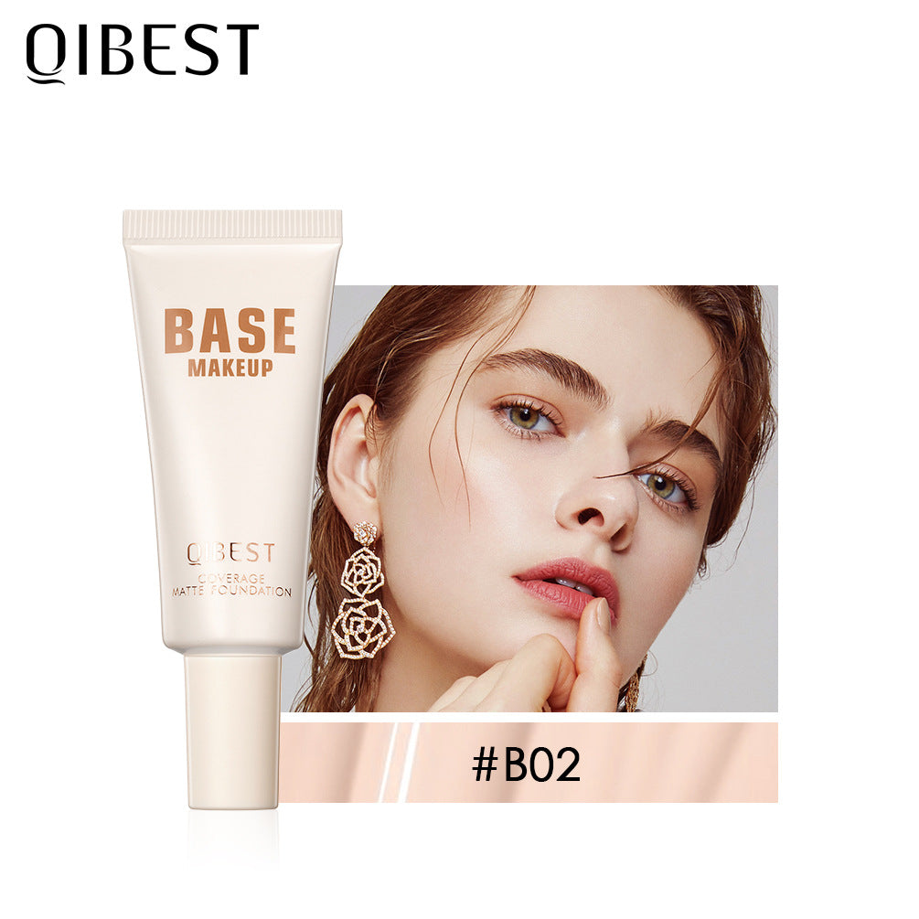 QIBEST Liquid Foundation Moisturizing Light Breathable Refreshing BB Cream Even Skin Tone Concealer