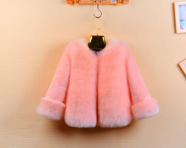 Dollplus Winter Girls Fur Coat Elegant Baby Girl Faux Fur Jackets And Coats Thick Warm Parka Kids Boutique Clothes - TRIPLE AAA Fashion Collection