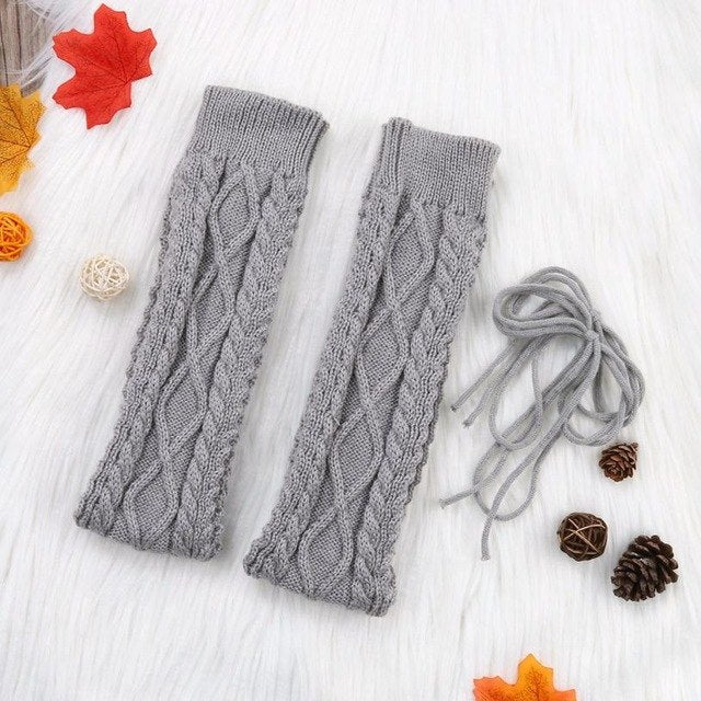 Ladies Women Stockings Winter Soft Cable Knit Over knee Long Boot Thigh High Warm Stockings Knit Boot Thigh High